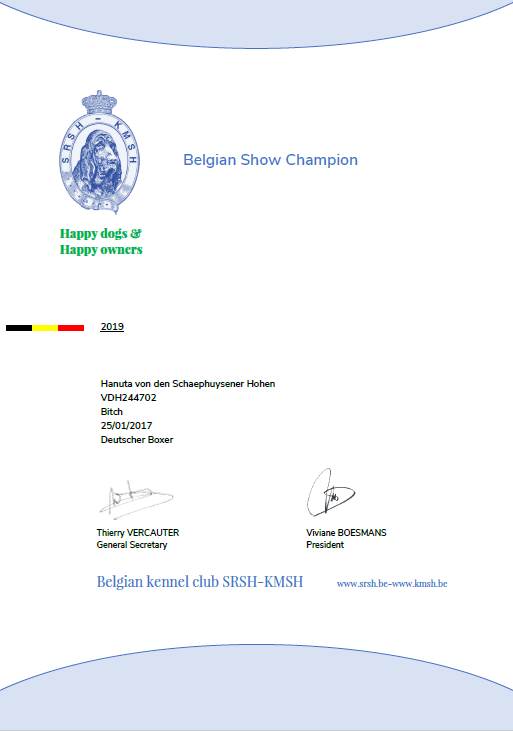 Hanuta Belgischer Show Champion